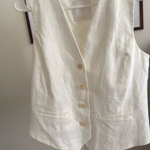 Mango linen vest